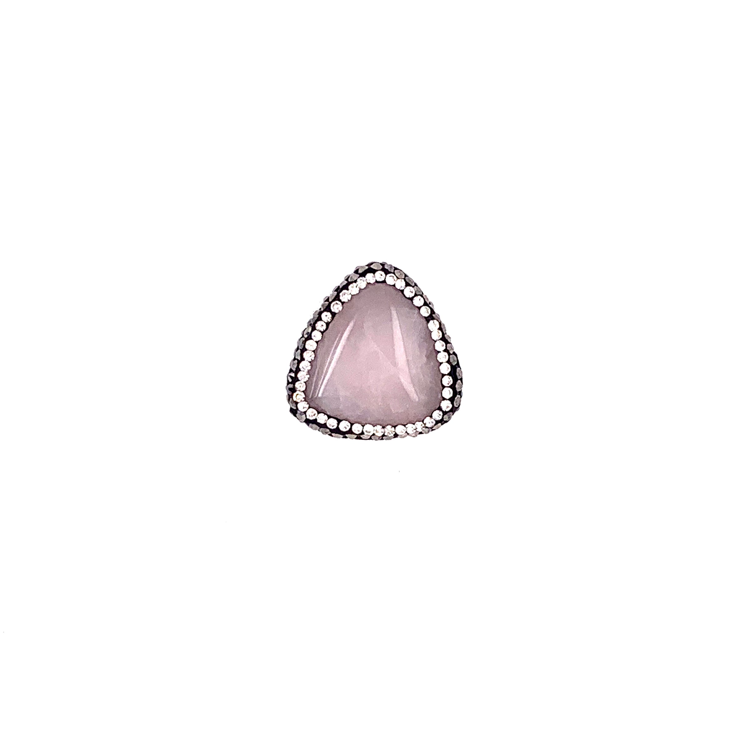 CZ Rose Quartz Cabochon