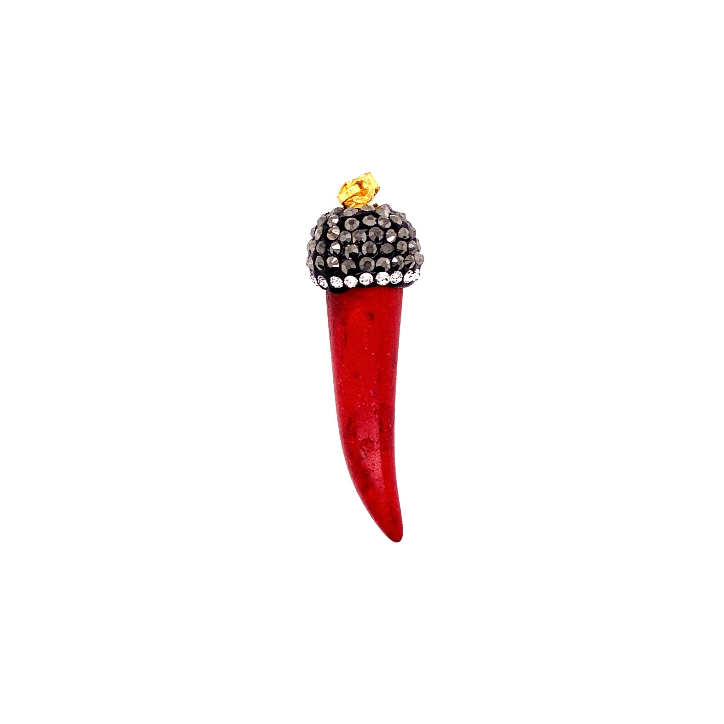 Red Pendant With Crystal