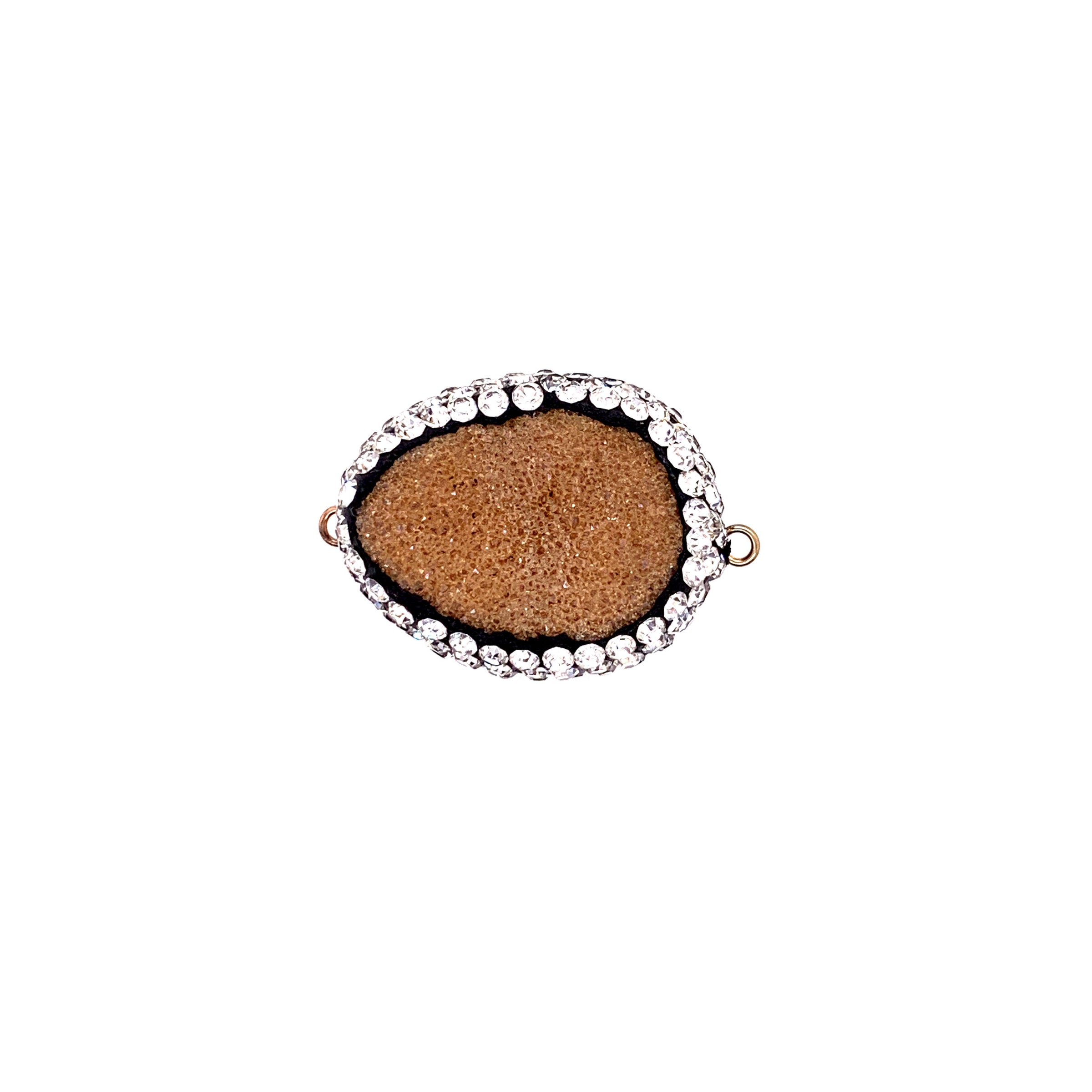 CZ Brown Druzy Connector