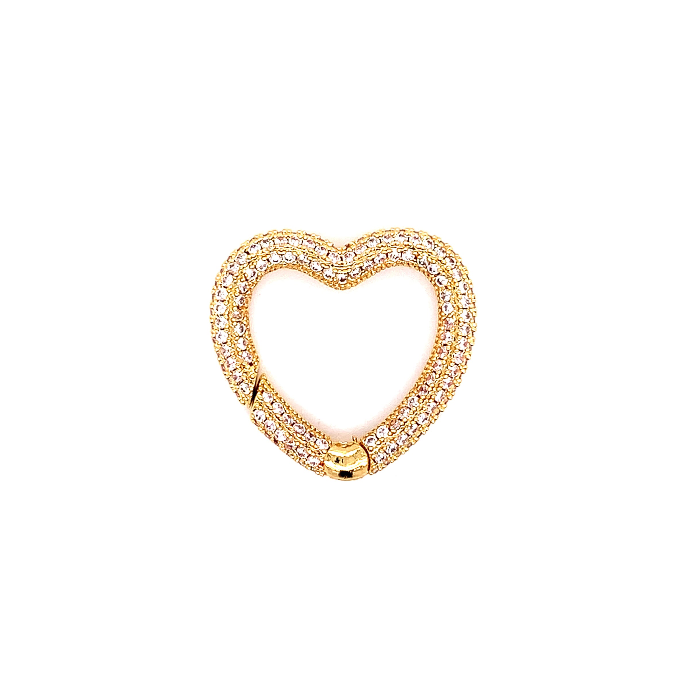 CZ Heart Clasp - Gold Plated
