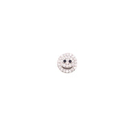 CZ Smiley Face Charm - Silver