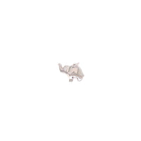 CZ Eye Elephant Charm - Silver