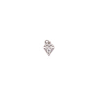 CZ Diamond Charm - Silver