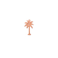 1 CZ Palm Tree Charm - Rose Gold Plated
