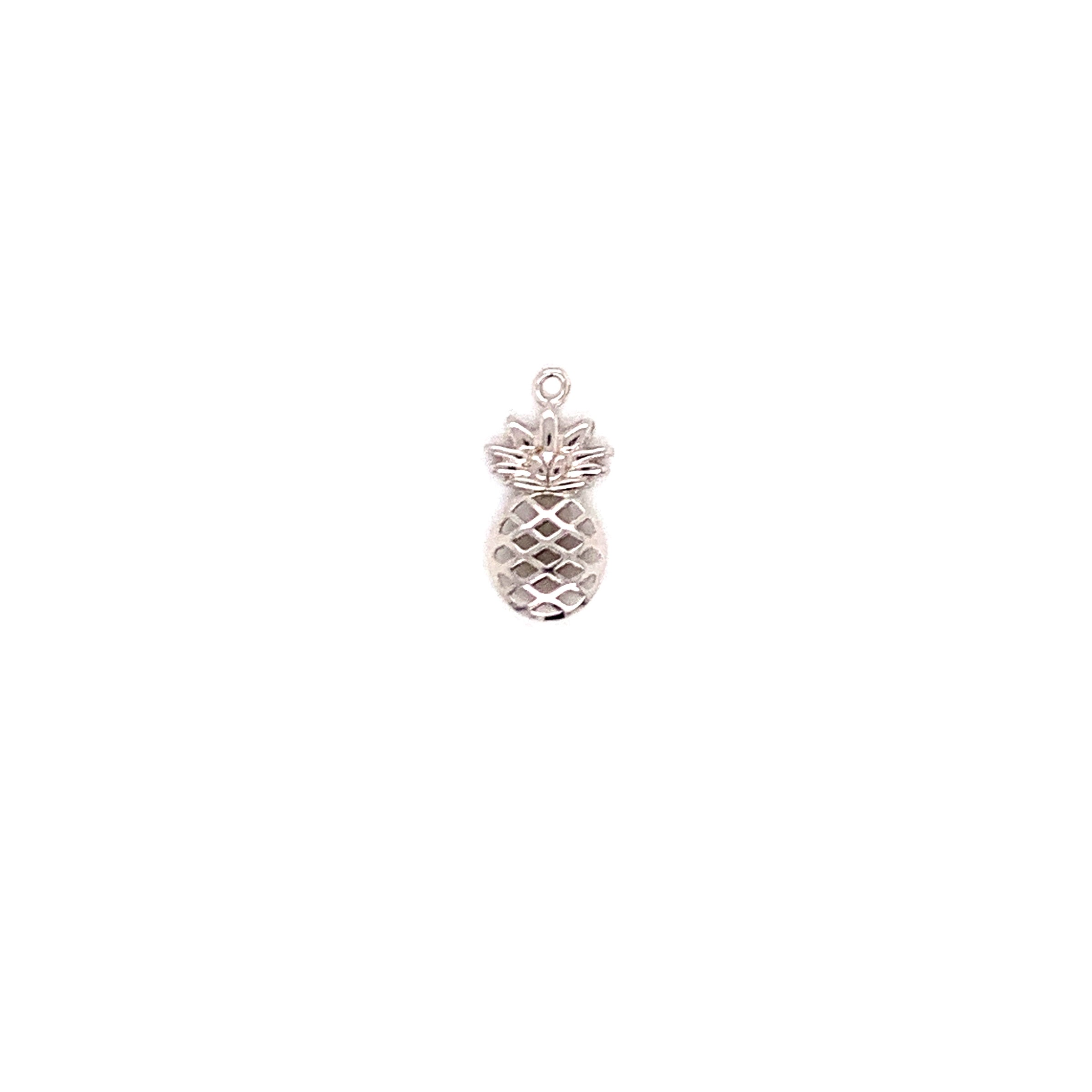 3D Pineapple Charm - Silver