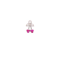 CZ Cherry Charm - Silver
