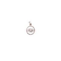 CZ Evil Eye Halo Charm - Silver