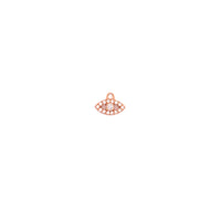 CZ Evil Eye Hanging Charm - Rose Gold Plated