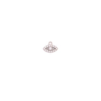 CZ Evil Eye Hanging Charm - Silver