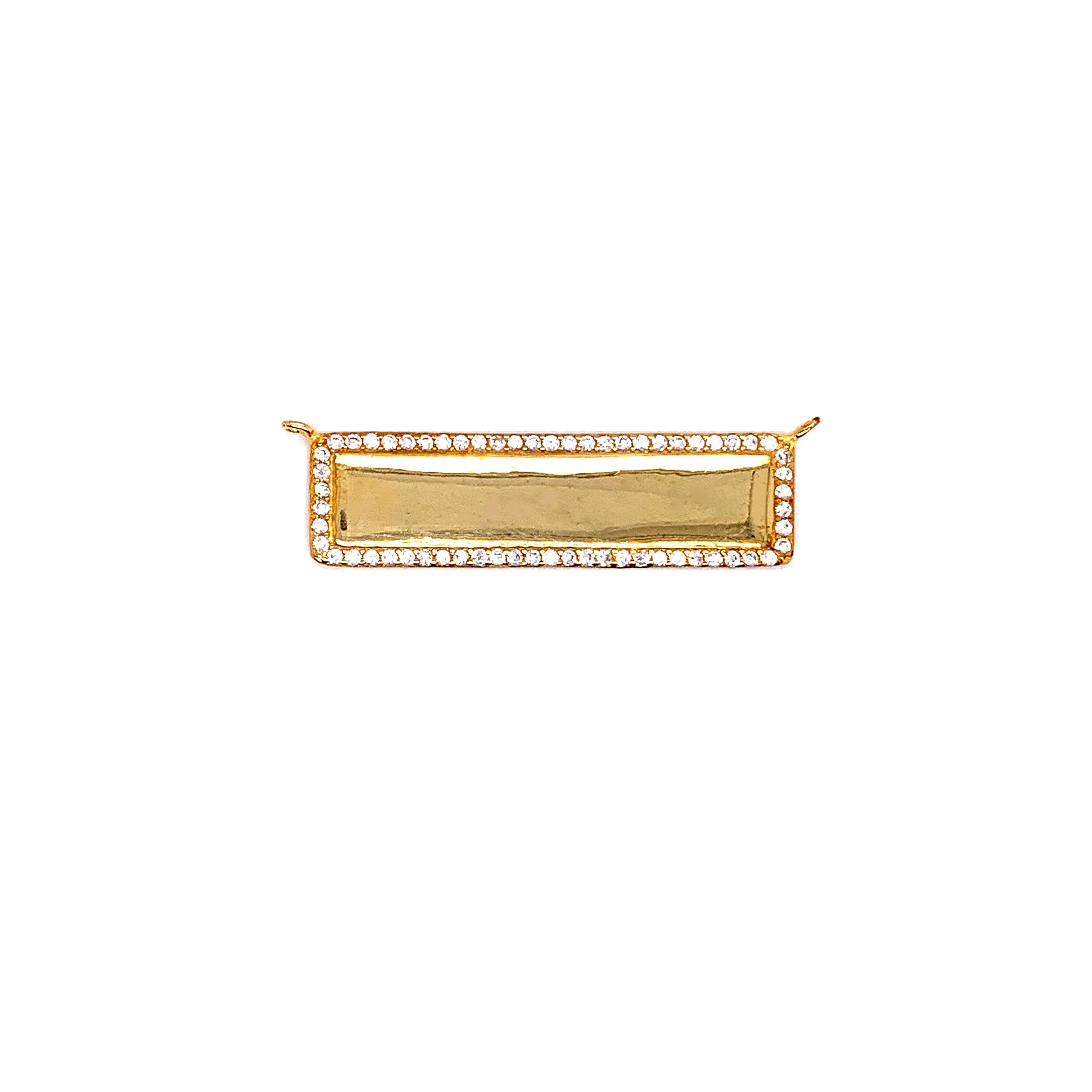 CZ Engravable Plate -  Gold Plated