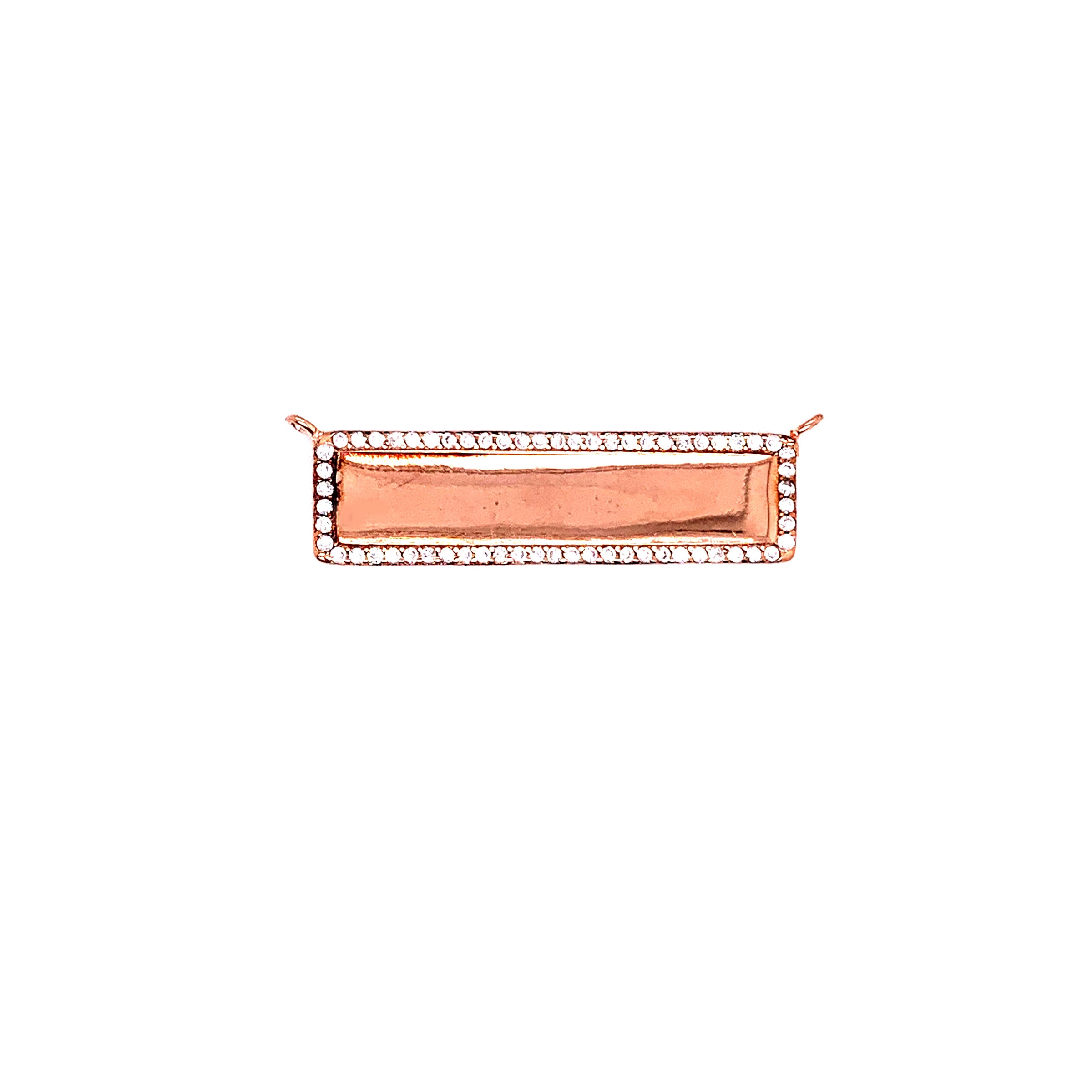 CZ Engravable Plate -  Rose Gold Plated